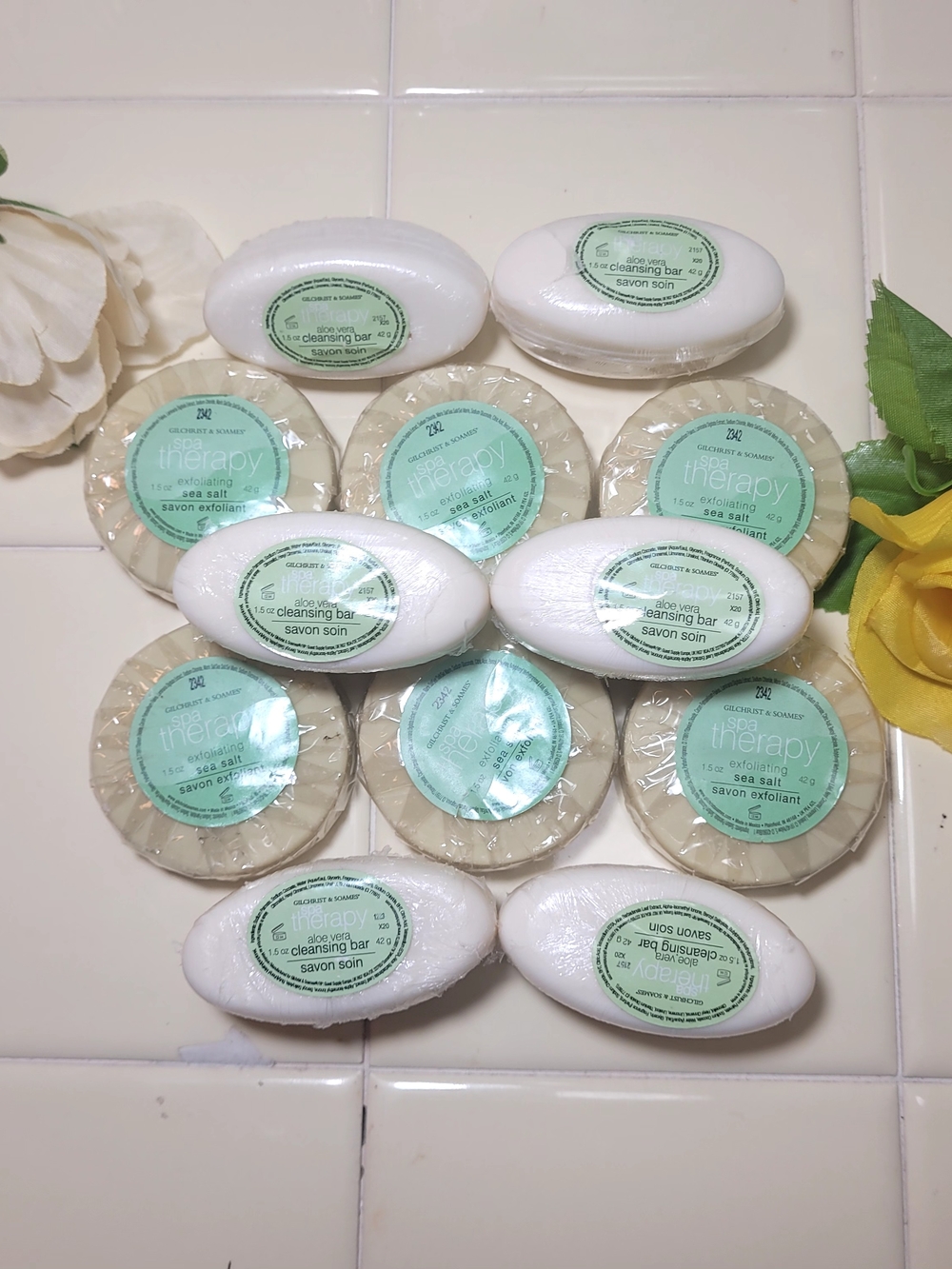 Gilchrist & Soames Luxury Spa Therapy & Cleansing Soap Bar Lot - 12pc Travel Siz